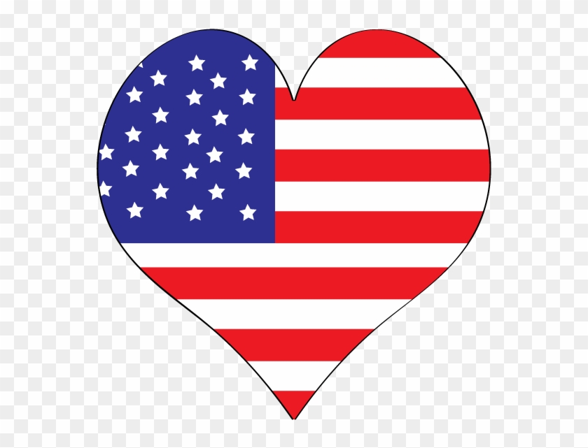 Free Labor Day Clipart To Use At Parties On Websites - American Flag Heart Clip Art #81020