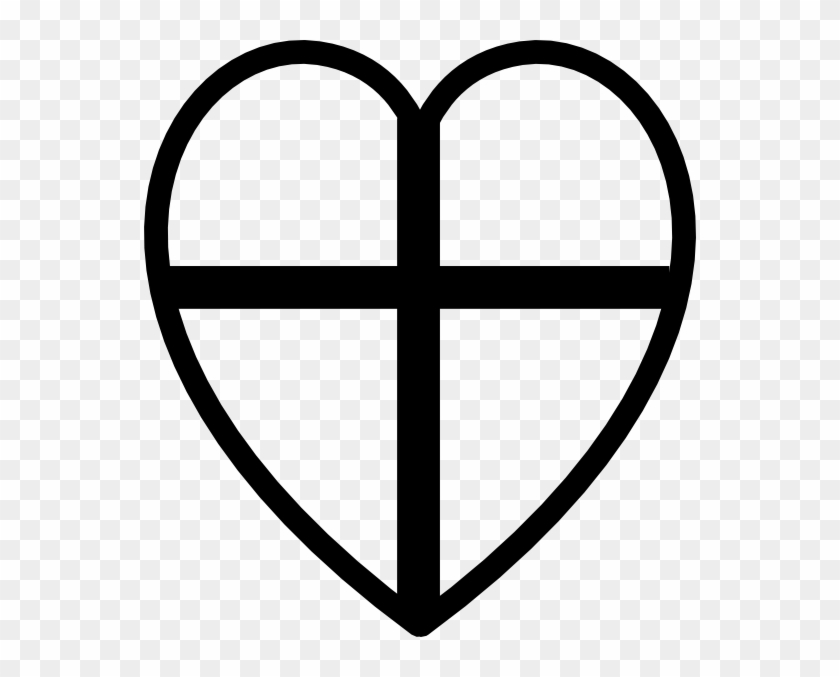 Heart And Cross Clipart - Heart With Cross Inside #81103