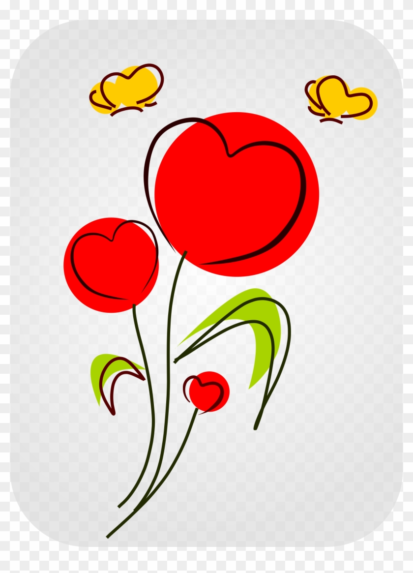 Big Image - Drawings Of Flowers And Hearts #81171