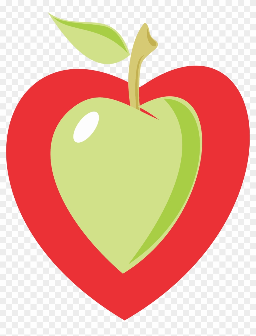 Apple Heart Clipart - Heart Apple #81196