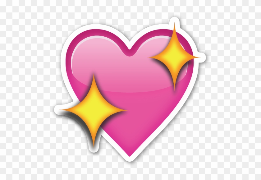 Emoji Heart Clipart - Die Cut Emoji Stickers #81322