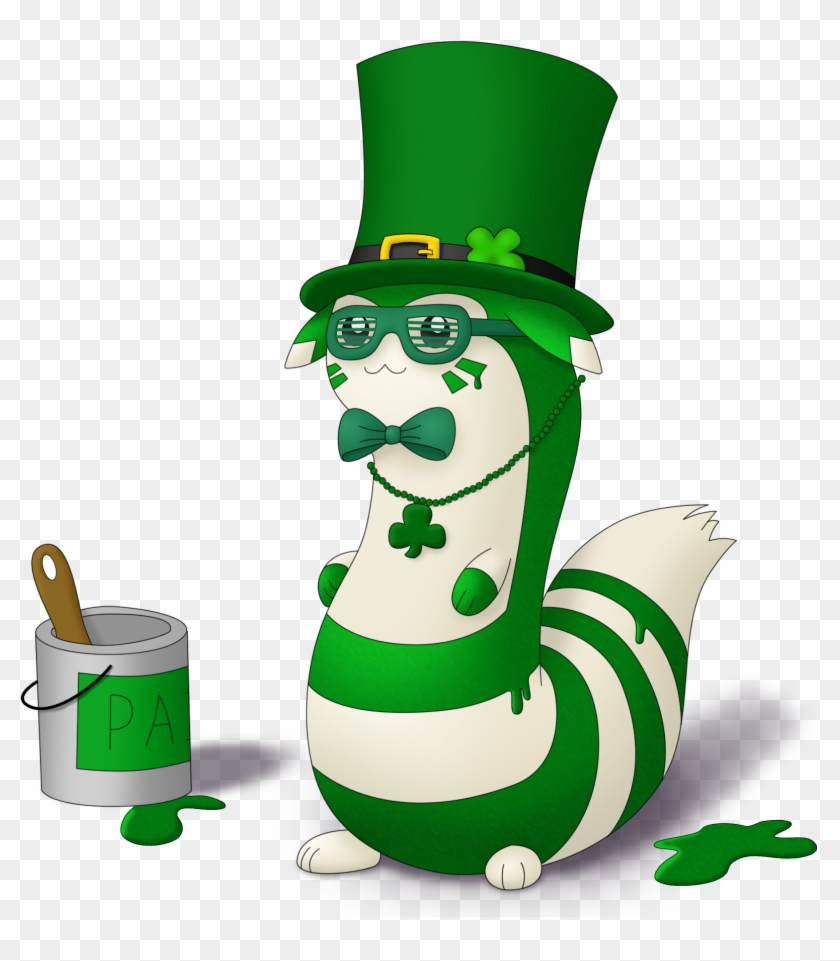 Patrick's Day Furret By Evandamaster - Illustration #81989