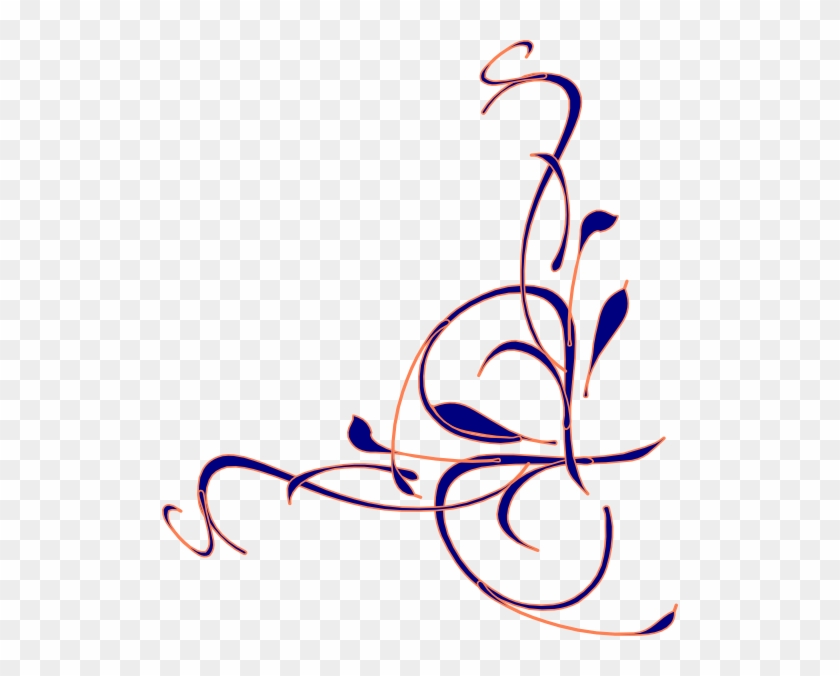 Navy Blue Wedding Clipart - White Corner Design Png #82104