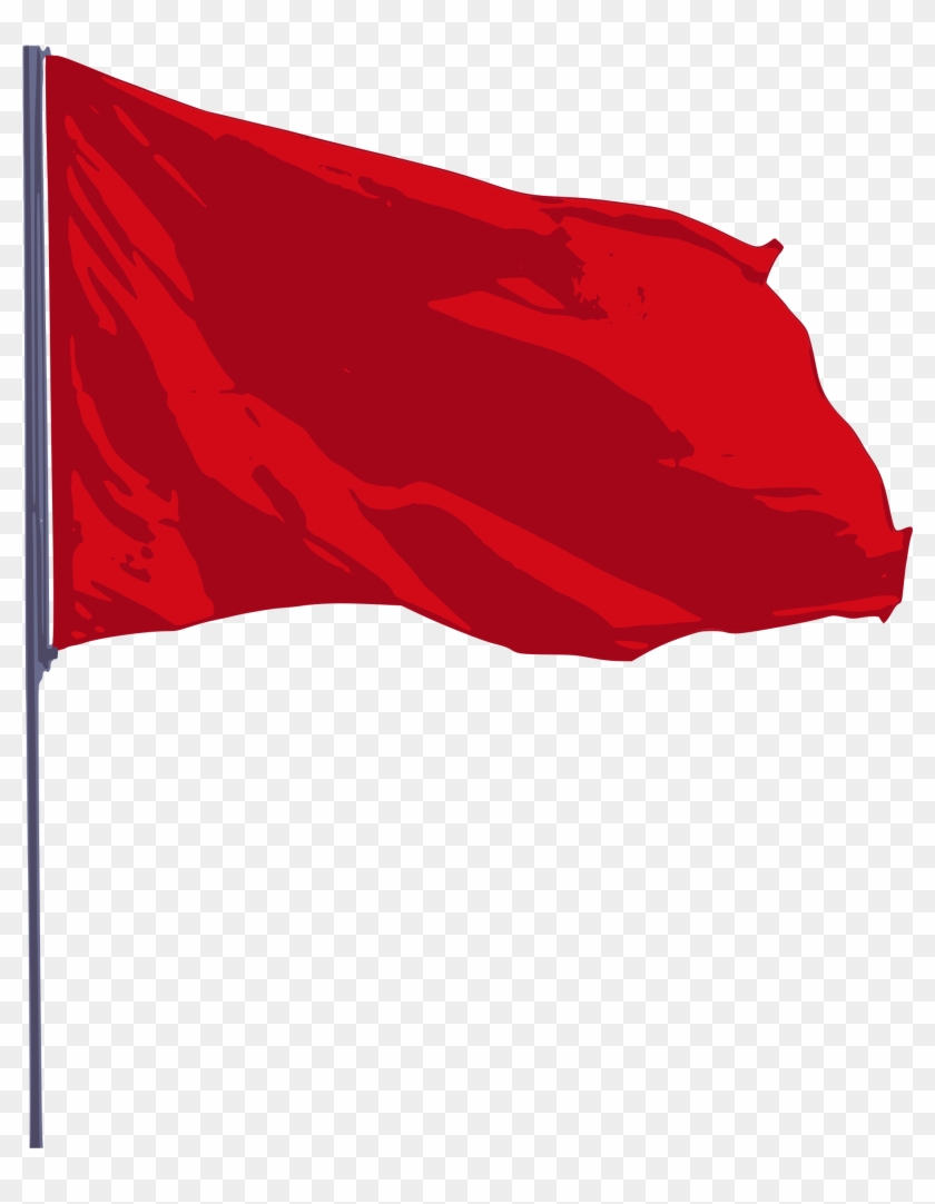 Flag Clip Art Free Black And White Free Clipart - Red Flag Png #82169