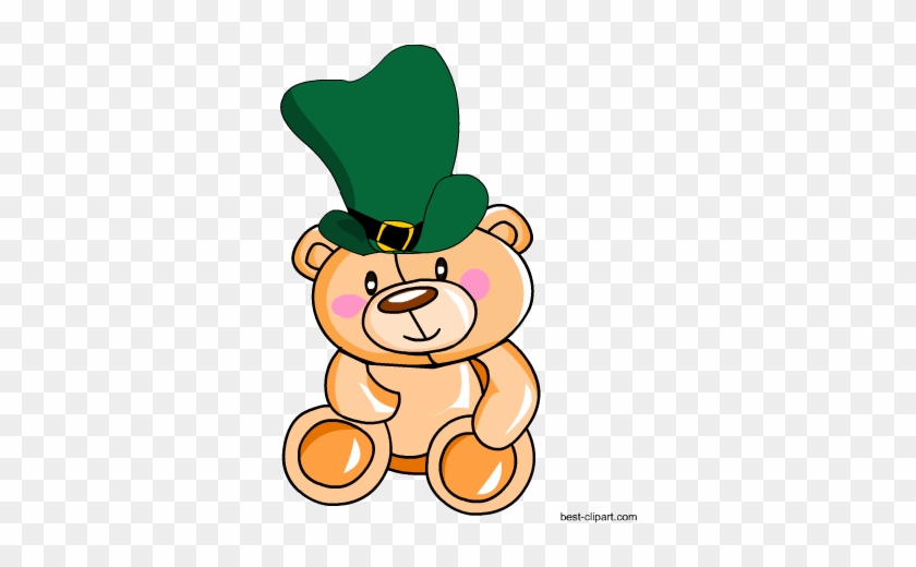 Teddy Bear Wearing Saint Patrick's Day Hat Free Clip - Saint Patrick's Day #82270