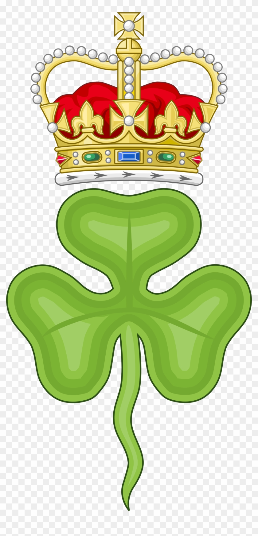 Saint Pattys Shamrock Royal Badge Ireland Flag Saint - King George Iii Crest #82274