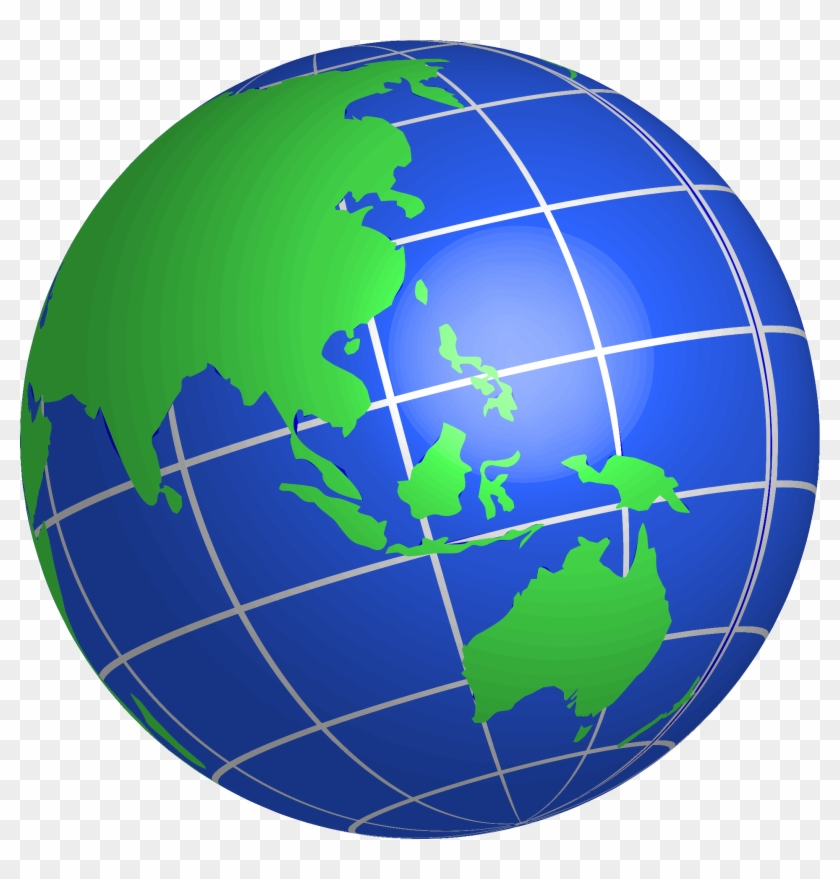 Oceania World Globe - World Globe Clipart #82364
