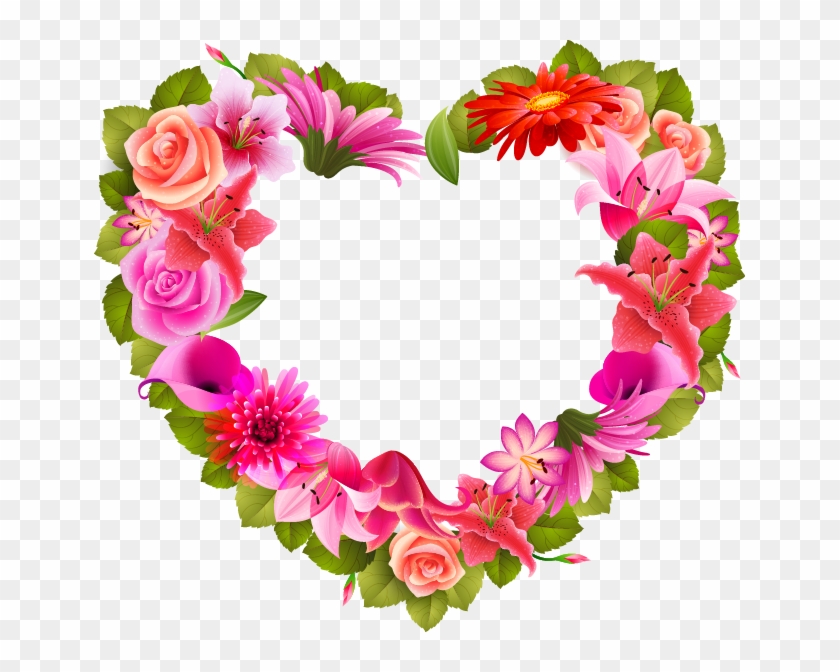 Heart Flower Valentine's Day Clip Art - Heart Flower Valentine's Day Clip Art #82514
