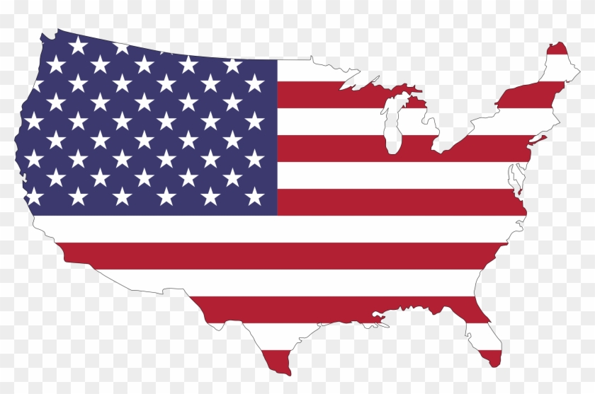 American Flag Clipart Us History - America Flag Map #82668