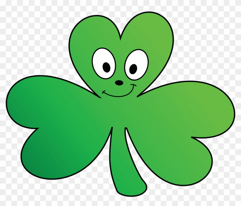 Free Clipart Of A Happy Cartoon Shamrock Character - Cartoon Shamrock #82891