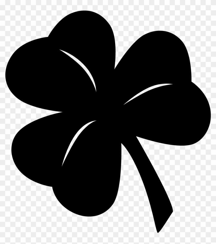 Black Clipart Clover - Shamrock Black And White #82931