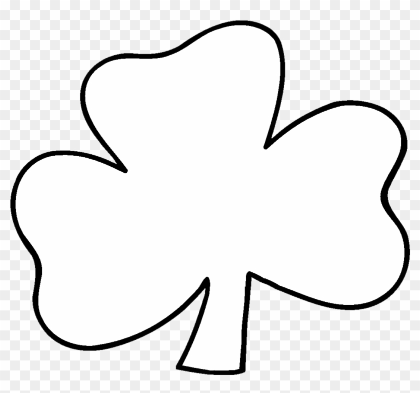 Black And White Shamrock Clipart - White Shamrock Transparent Background #82943