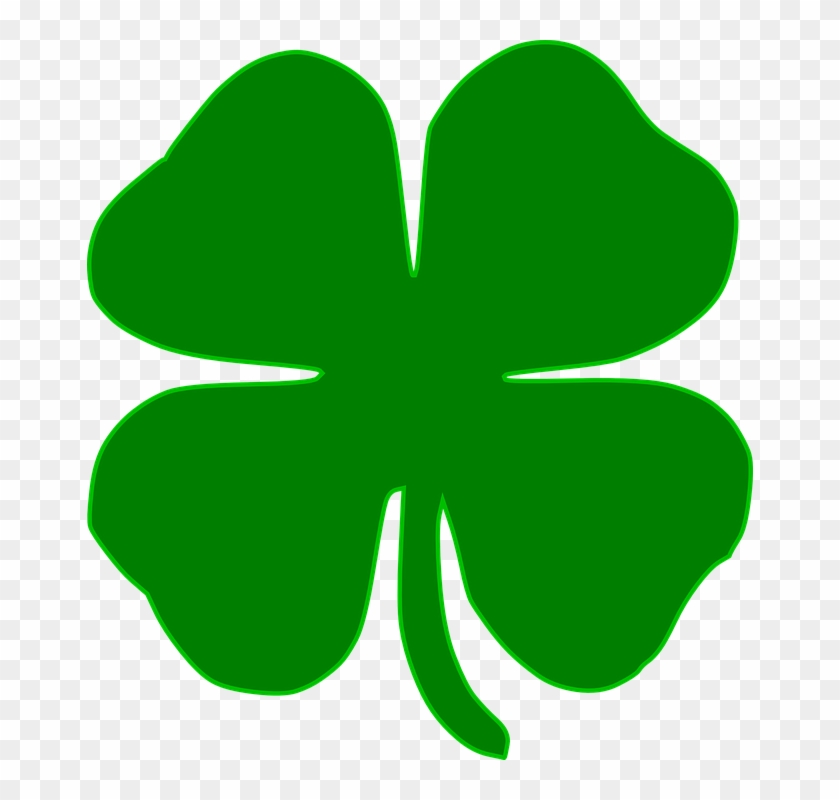 Shamrock Clover Irish Four Leaves Green Tattoo - Green Four Leaf Clover -  Free Transparent PNG Clipart Images Download