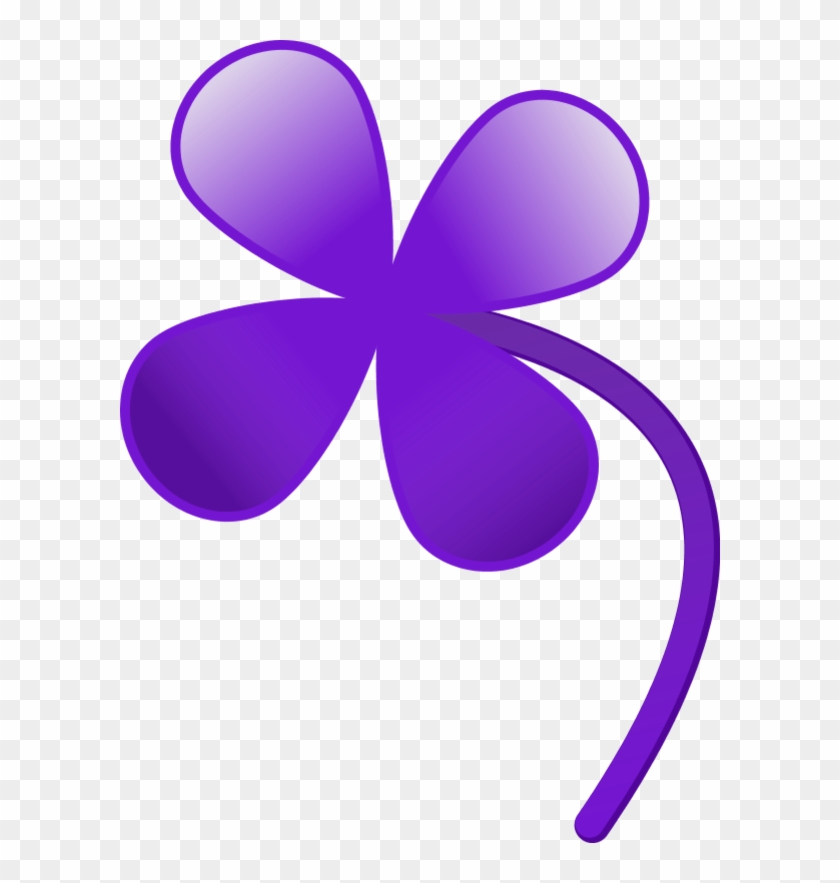 Four Leaves Clover - Purple Four Leaf Clover #83232