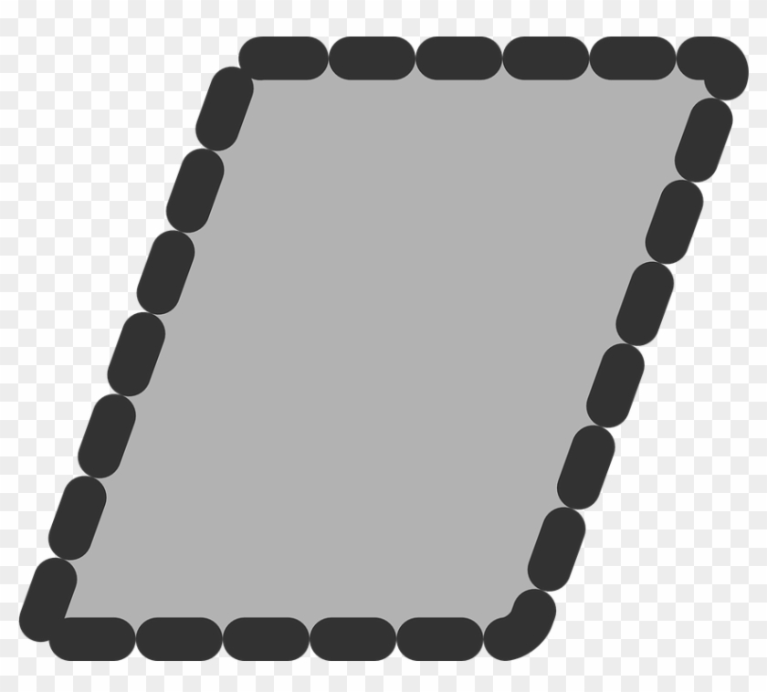 Rectangle Diamond Shape Border Grey Black - Tilted Mirror Clipart Png #83404