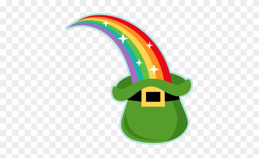 Rainbow Into Leprechaun Hat Svg Scrapbook Cut File - St Patrick's Day Rainbow #83681