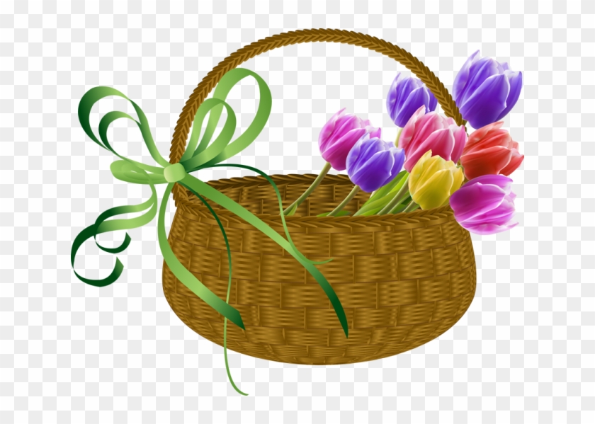 Basket Flower May Day Clip Art - Basket Flower May Day Clip Art #84021