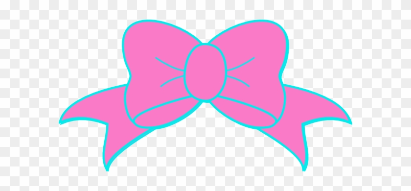 Hot Pink Turquoise Bow Clip Art At Clker - Transparent Background Clipart Bow #84052
