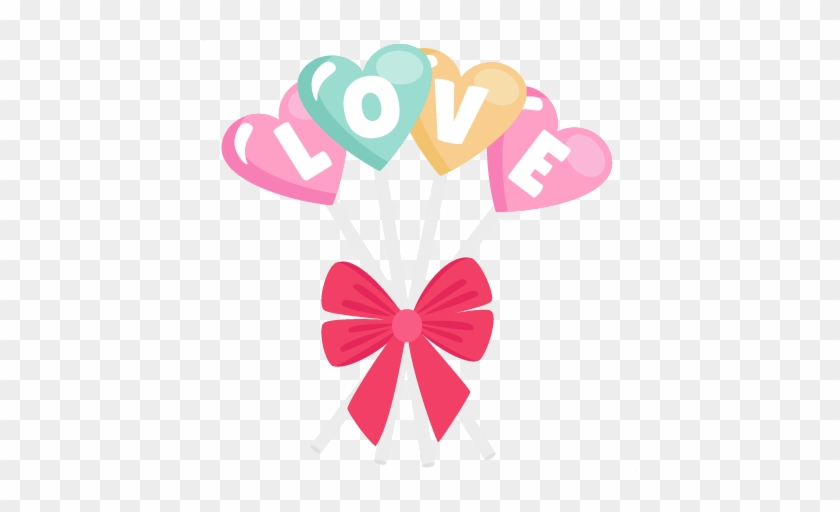 Love Lollipops Valentine Treats Scrapbook Cuts Svg - Miss Kate Cuttables Valentines #84719