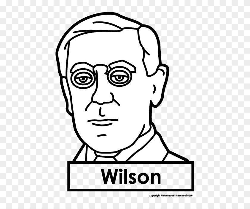 Name The Presidents Clip Art - Woodrow Wilson Easy To Draw #84785