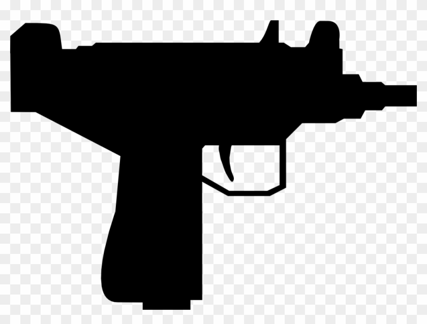 Outline, Silhouette, Cartoon, Gun, Mini, Machine, Guns - Gun Silhouette #84789