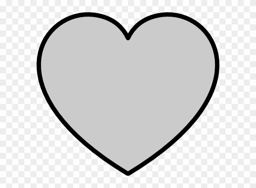 This Free Clip Arts Design Of Solid Gray Heart With - Gray Heart Outline #84811