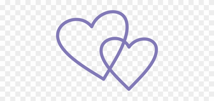 Purple Double Heart Shapes Svg - Scalable Vector Graphics #84961