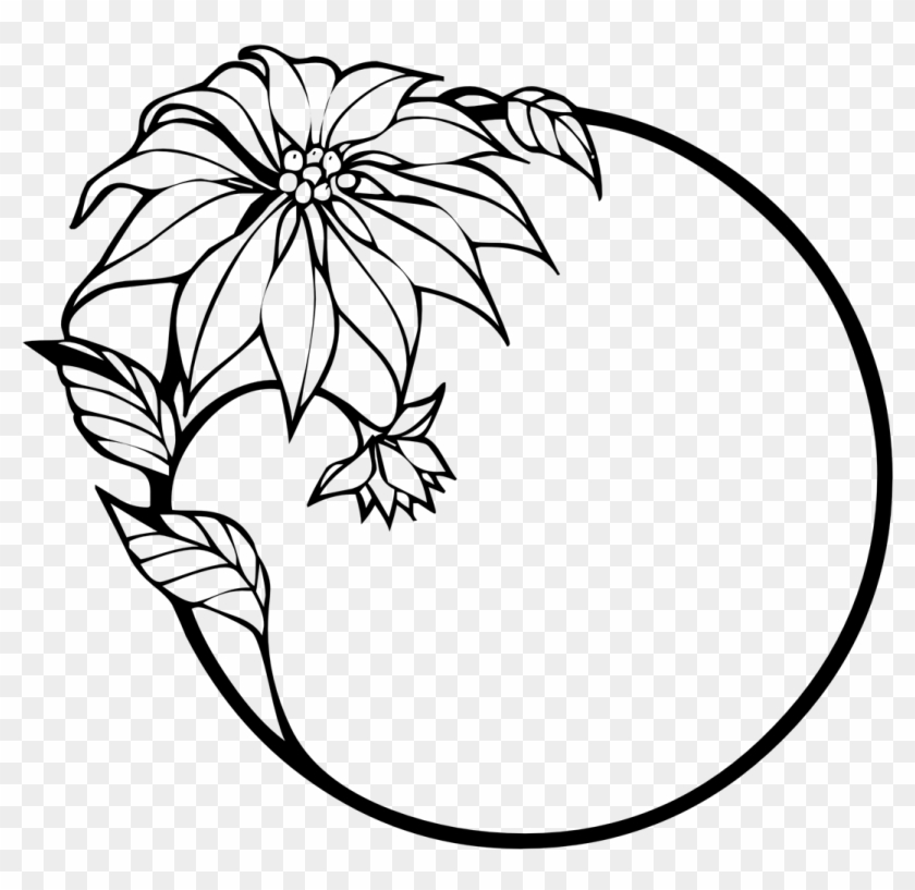 Christmas - Border - Clipart - Black - And - White - Flower Black And White #85267