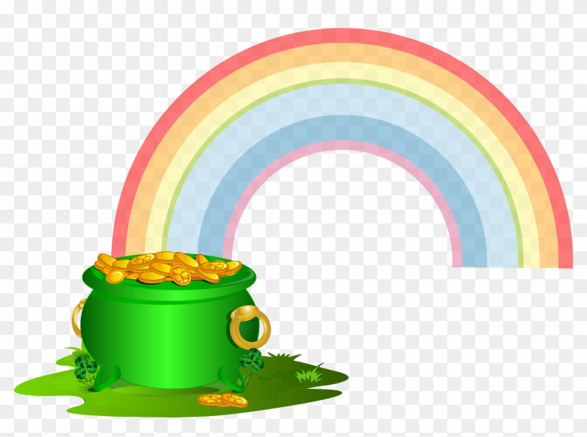 0, - Rainbow Pot Of Gold Png #85507