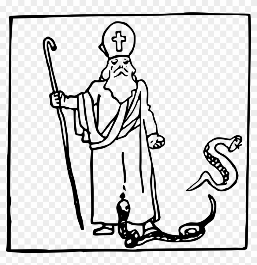 Saint Patrick And The Snakes - St Patrick Black And White #85510