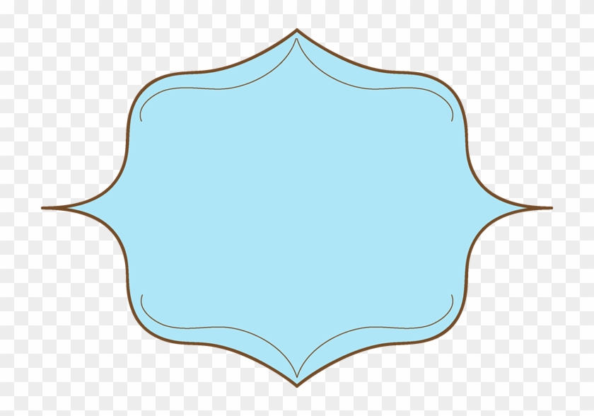 Shapes Clipart Elegant Shape - Blue Label Frame Png #85538