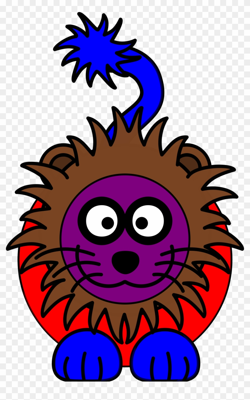 Purple Clipart Lion - Cartoon Lion #85550