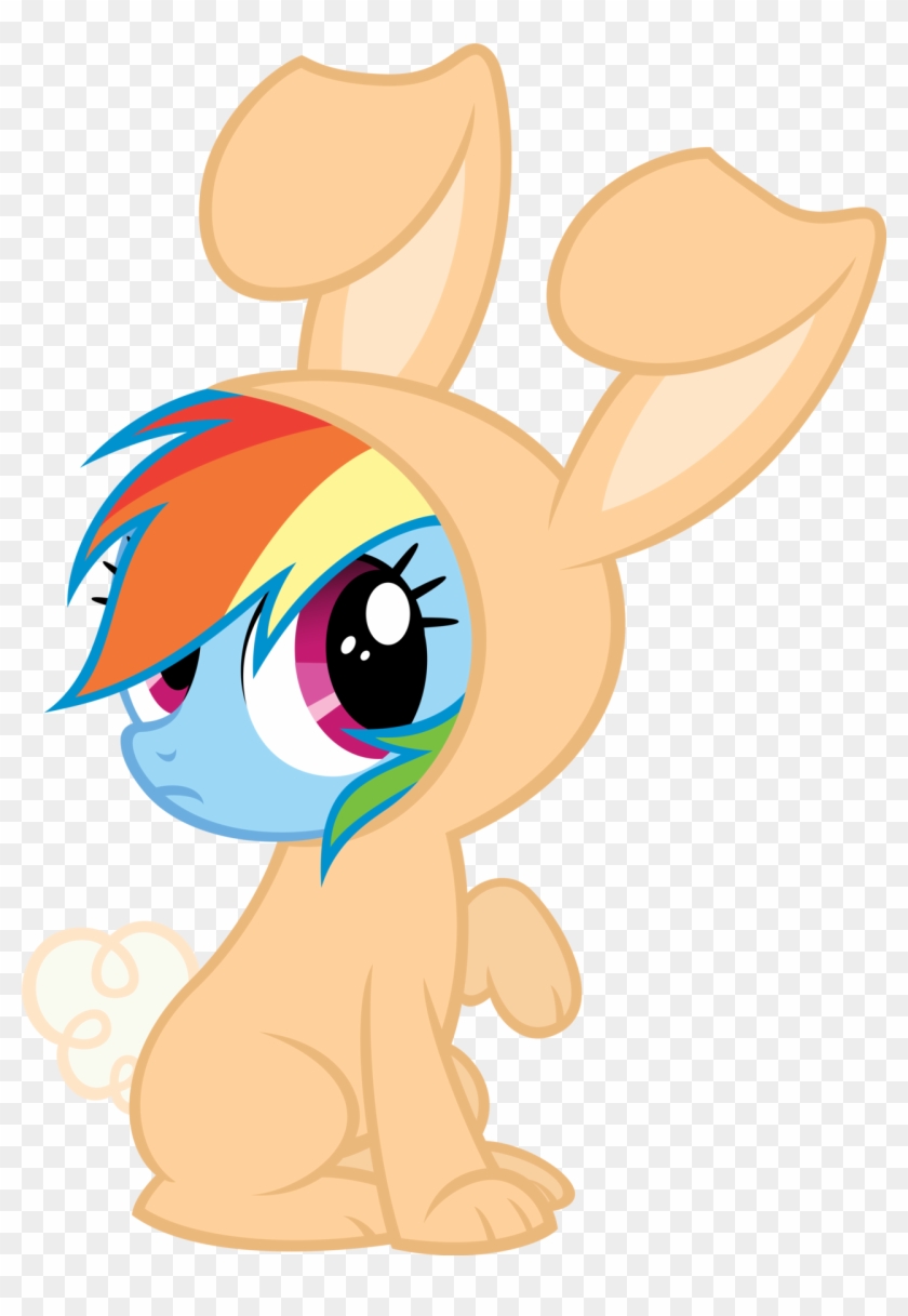 Rainbow Bunny By Moongazeponies - My Little Pony Rabbit #460867
