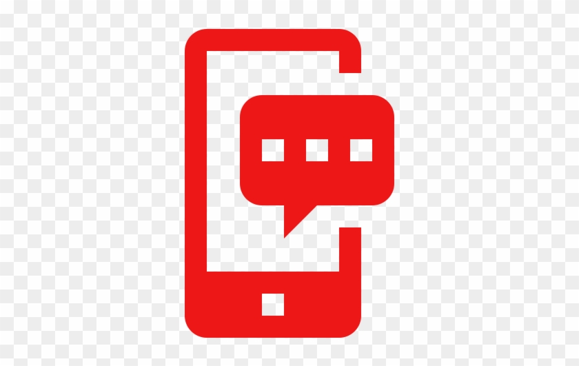 Text Message Icon - Text Message Icon Red #460933