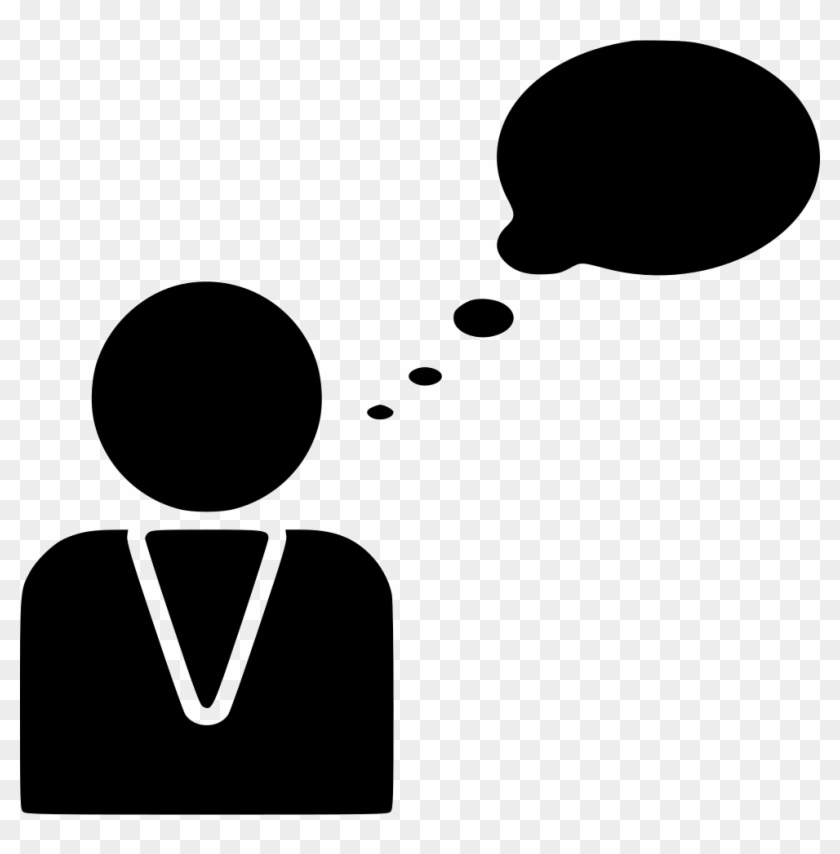 Male Person User Chat Message Bubble Thinking Idea - Man Thinking Bubble Icon Black And White #460964