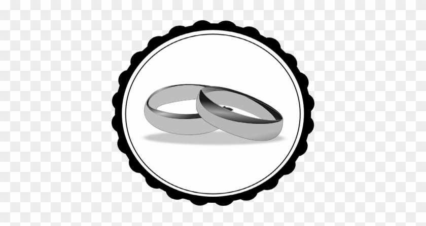 Wedding Ring Clipart - Black And White Ring #460982.