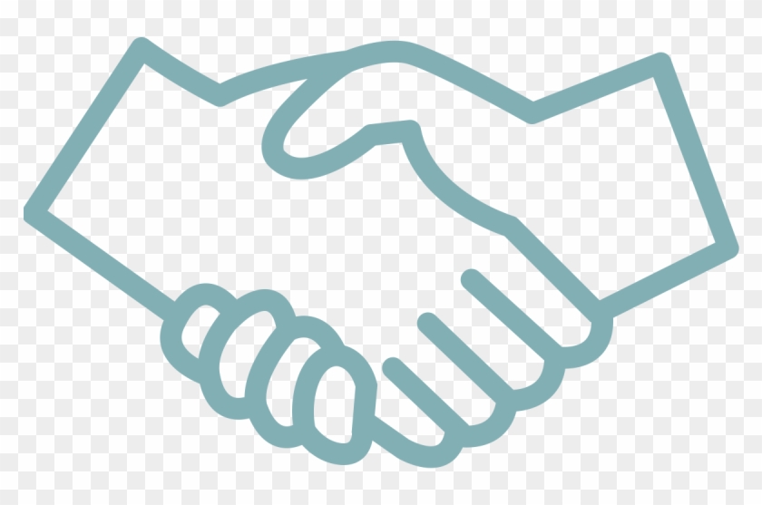 Relationshops Icon - Hand Shake Blue White #461041