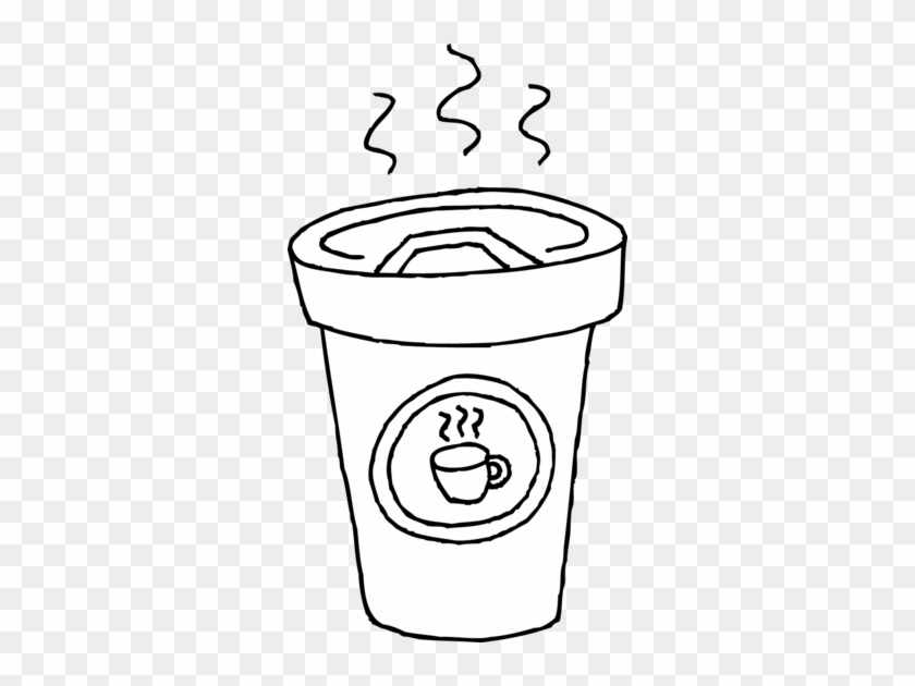 Cup Of Coffee Coloring Page - Coffee Cup Clip Art #461201
