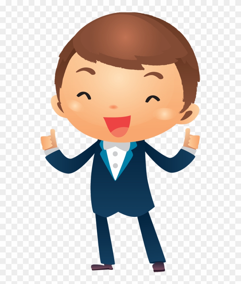 Success Clipart Successful Boy - Businessman Thumbs Up Cartoon #461349