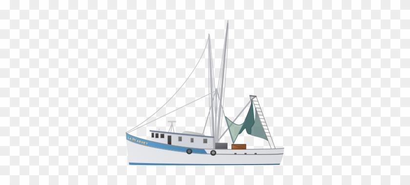 Cartoon Fishing Boat Clipart - Commercial Fishing Boat Clipart #461547