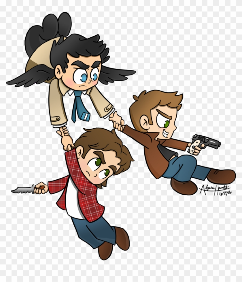 Supernatural Chibis For Neverjay By Phantomphoenix4 - Supernatural Png #461960