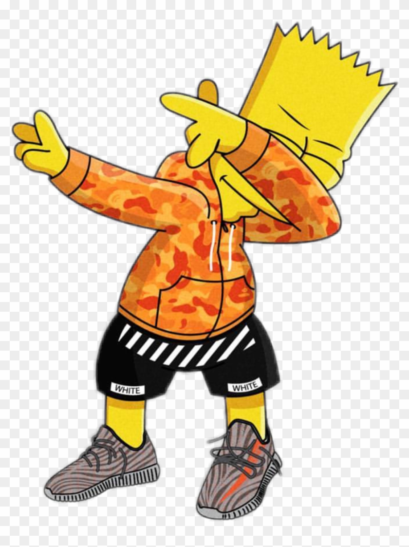 Bart Dab Supreme Simpson Gang Trap Swag Fresh Simpsons Hypebeast T Shirt Roblox Free Transparent Png Clipart Images Download - roblox yeezy shirts