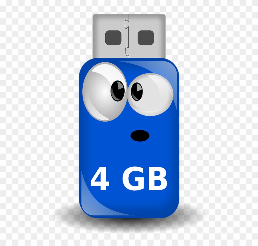 Vector Clip Art Of Comic Usb Stick - Usb Clipart #462095