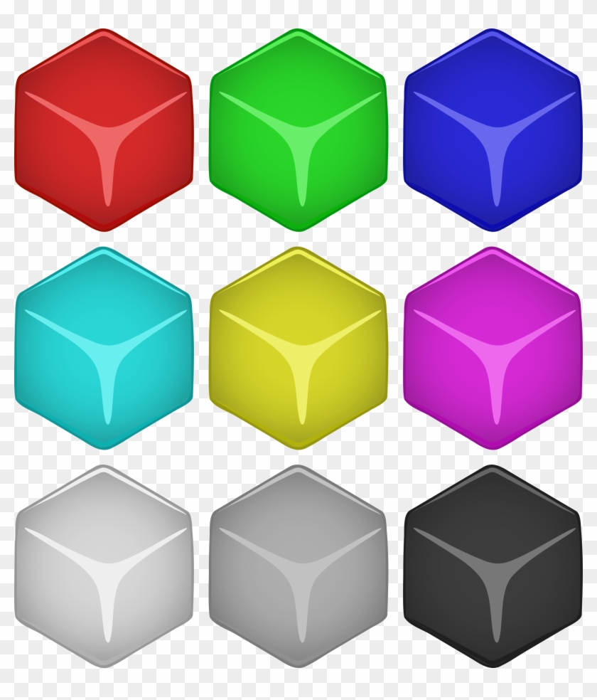 Clip Art Tags - Colored Cubes Png #462109