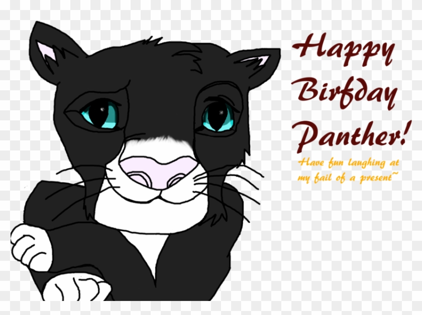 Panther Birthday Present By Holyxsmokes - Birthday Abstract Foliage In Bright Colors Card #462110