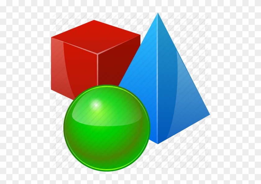 Sphere Clipart 3d Cube - 3d Geometric Shapes Png #462112