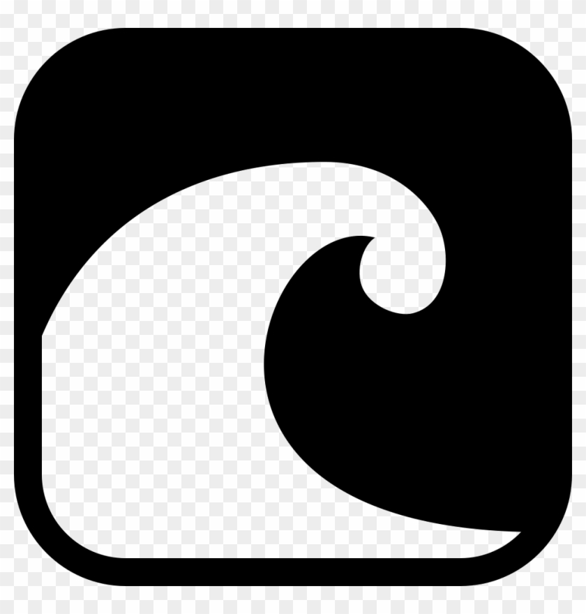 Tsunami Huge Ocean Wave In A Rounded Square Comments - Wave Icon White Png #462146
