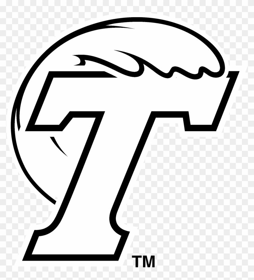 Tulane Green Wave Logo Black And White - Tulane Green Wave Logo Black And White #462149