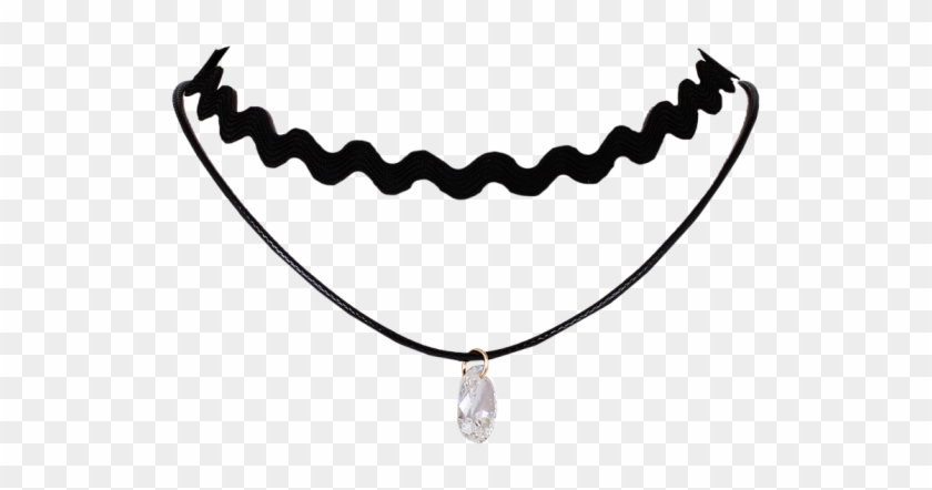 Unique Rhinestone Wave Layered Choker - Choker Necklace Png #462150