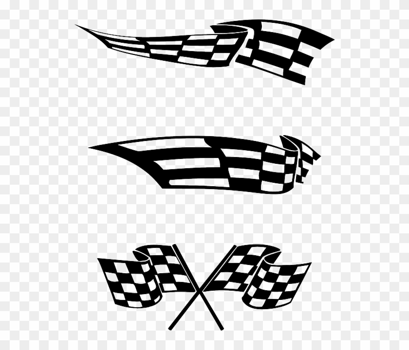 End, Free, Flags, Finish, Checkered, Logo, Wave - Free Vector Race Flags #462159